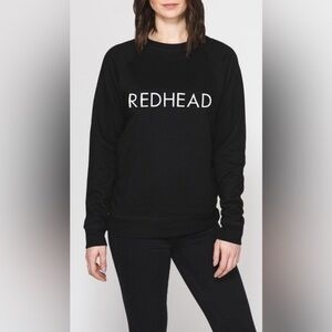 3/$30 _BRUNETTE THE LABEL | Redhead Classic Crew in  black - medium / large